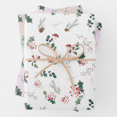 Feuille De Papier Cadeau Vacances botaniques Cute Pastel Shades (En situation)