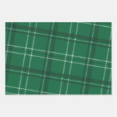 Feuille De Papier Cadeau Vacances classiques en gras plaid vert vif (Devant 3)