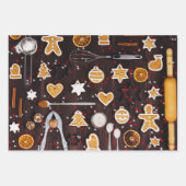 Feuille De Papier Cadeau Vacances Cookies & Café (Devant)
