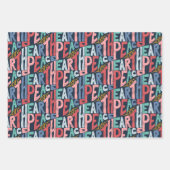 Feuille De Papier Cadeau Vacances dans la Marine (Devant)