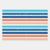 Feuille De Papier Cadeau Vacances de Noël bleu congelé moderne (Devant 3)