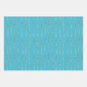 Feuille De Papier Cadeau Vacances de Noël bleu congelé moderne (Devant 2)