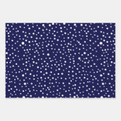 Feuille De Papier Cadeau Vacances de Noël bleu marine et période de vacance (Devant 2)