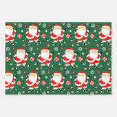 Feuille De Papier Cadeau Vacances de Noël de golf uniques (Devant)