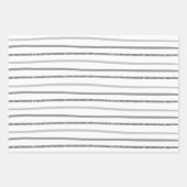 Feuille De Papier Cadeau Vacances de Noël noir et blanc (Devant 2)