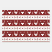 Feuille De Papier Cadeau Vacances de Noël Reindeer Bois d'hiver (Devant 3)