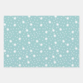 Feuille De Papier Cadeau Vacances de Noël Vert Bleu Simple (Devant 2)