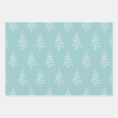 Feuille De Papier Cadeau Vacances de Noël Vert Bleu Simple (Devant)