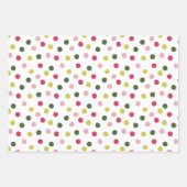 Feuille De Papier Cadeau Vacances de Noël vert Hot Pink (Devant 3)