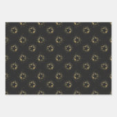 Feuille De Papier Cadeau Vacances d'hiver noir (Devant 3)