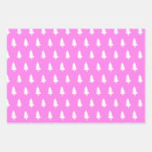 Feuille De Papier Cadeau Vacances d'hiver pin motif rose chaud (Devant 3)