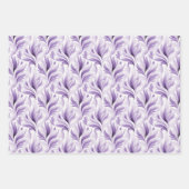Feuille De Papier Cadeau Vacances élégance chic : Pastel violet & blanc (Devant 2)