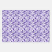 Feuille De Papier Cadeau Vacances élégance chic : Pastel violet & blanc (Devant)