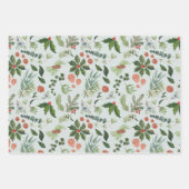 Feuille De Papier Cadeau Vacances en bois hivernal (Devant 3)