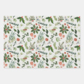 Feuille De Papier Cadeau Vacances en bois hivernal (Devant 2)