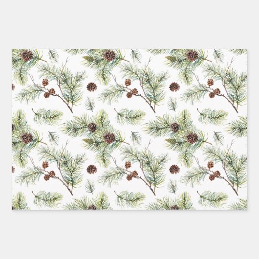 Feuille De Papier Cadeau Vacances Forêt de Bois (Devant 3)