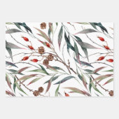 Feuille De Papier Cadeau Vacances Forêt de Bois (Devant 2)