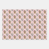 Feuille De Papier Cadeau Vacances Golden Retriever et Dalmation (Devant 3)