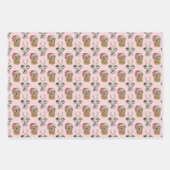 Feuille De Papier Cadeau Vacances Golden Retriever et Dalmation (Devant 2)