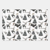 Feuille De Papier Cadeau Vacances hivernales élégantes (Devant)