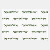 Feuille De Papier Cadeau Vacances Holly (Devant)