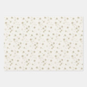 Feuille De Papier Cadeau Vacances neige dorée (Devant 3)