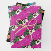 Feuille De Papier Cadeau Vacances - pingouins, camions, pain d'épices (En situation)