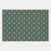 Feuille De Papier Cadeau Vacances Pink & À feuillage persistant Plaid (Devant 3)