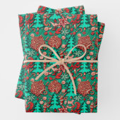 Feuille De Papier Cadeau Vacances Rétro Quirky #1 (En situation)