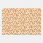 Feuille De Papier Cadeau Vacances rose, verte et orange (Devant 2)