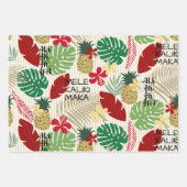 Feuille De Papier Cadeau Vacances tropicales hawaïennes ALO-HO-HA (Devant 2)