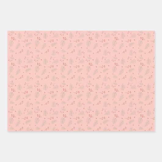 Feuille De Papier Cadeau Vacances vertes (Devant 3)