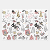 Feuille De Papier Cadeau Vacances Whimsical Noel (Devant 2)