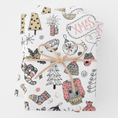 Feuille De Papier Cadeau Vacances Whimsical Noel (En situation)