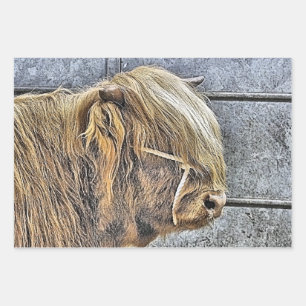 FEUILLE DE PAPIER CADEAU VACHE