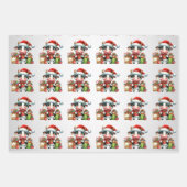 Feuille De Papier Cadeau Vache bébé (veau) Enfants de Noël (Devant 3)