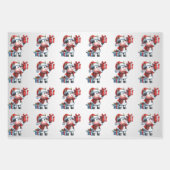 Feuille De Papier Cadeau Vache bébé (veau) Enfants de Noël (Devant 2)