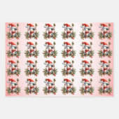 Feuille De Papier Cadeau Vache bébé (veau) Enfants de Noël (Devant)