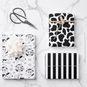 Feuille De Papier Cadeau Vache drôle