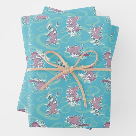 Feuille De Papier Cadeau Vache et poulet Super Vache Motif (En situation)
