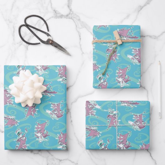 Feuille De Papier Cadeau Vache et poulet Super Vache Motif (Recto)