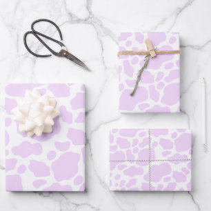 Feuille De Papier Cadeau Vache pâle pâle Pastel esthétique