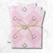 Feuille De Papier Cadeau Vachère Coquette Rose Western