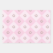 Feuille De Papier Cadeau Vachère Coquette Rose Western (Devant)
