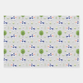 Feuille De Papier Cadeau Vaches mignonnes et fleurs (Devant 2)