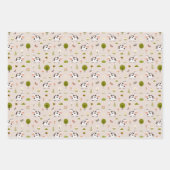 Feuille De Papier Cadeau Vaches mignonnes et fleurs (Devant)