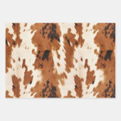 Feuille De Papier Cadeau Vachette à crème Brown occidentale (Devant 2)