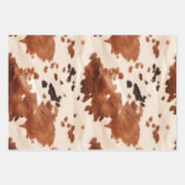 Feuille De Papier Cadeau Vachette blanche Brown (Devant)