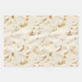 Feuille De Papier Cadeau Vachette blanche en or à la crème occidentale (Devant)