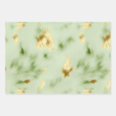 Feuille De Papier Cadeau Vachette blanche verte à la menthe (Devant 2)